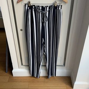 Zara pants - blue and white stripes - excellent
